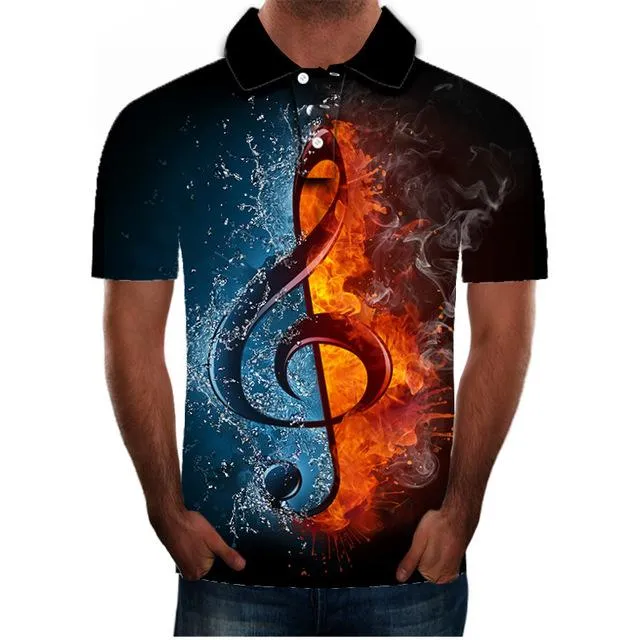 2020 Summer Mens Polo Shirt Brands Lightning Uniquely Raindrop Printed Turn Down Collar Short Sleeve Male Polo Homme Tees Tops