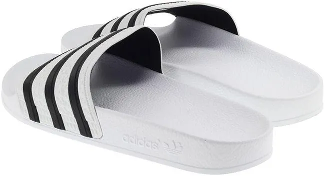 Adidas Mens Adilette Slide White Black