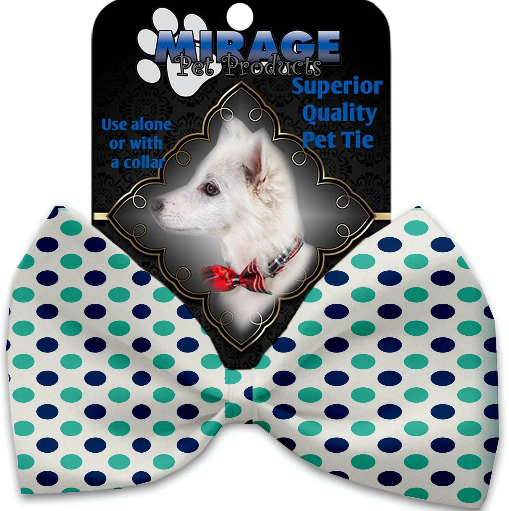 Aquatic Dots Pet Bow Tie