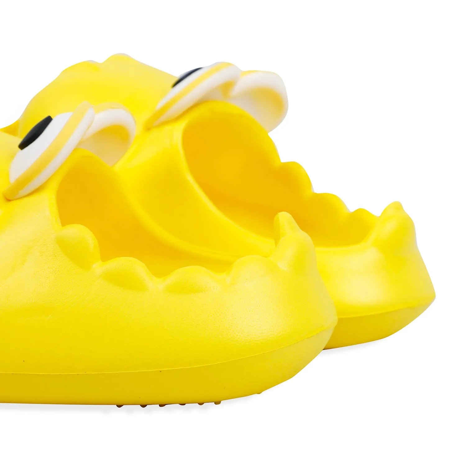 Baby Moo Crocodile Beach Slippers 3D Cartoon Sliders - Yellow