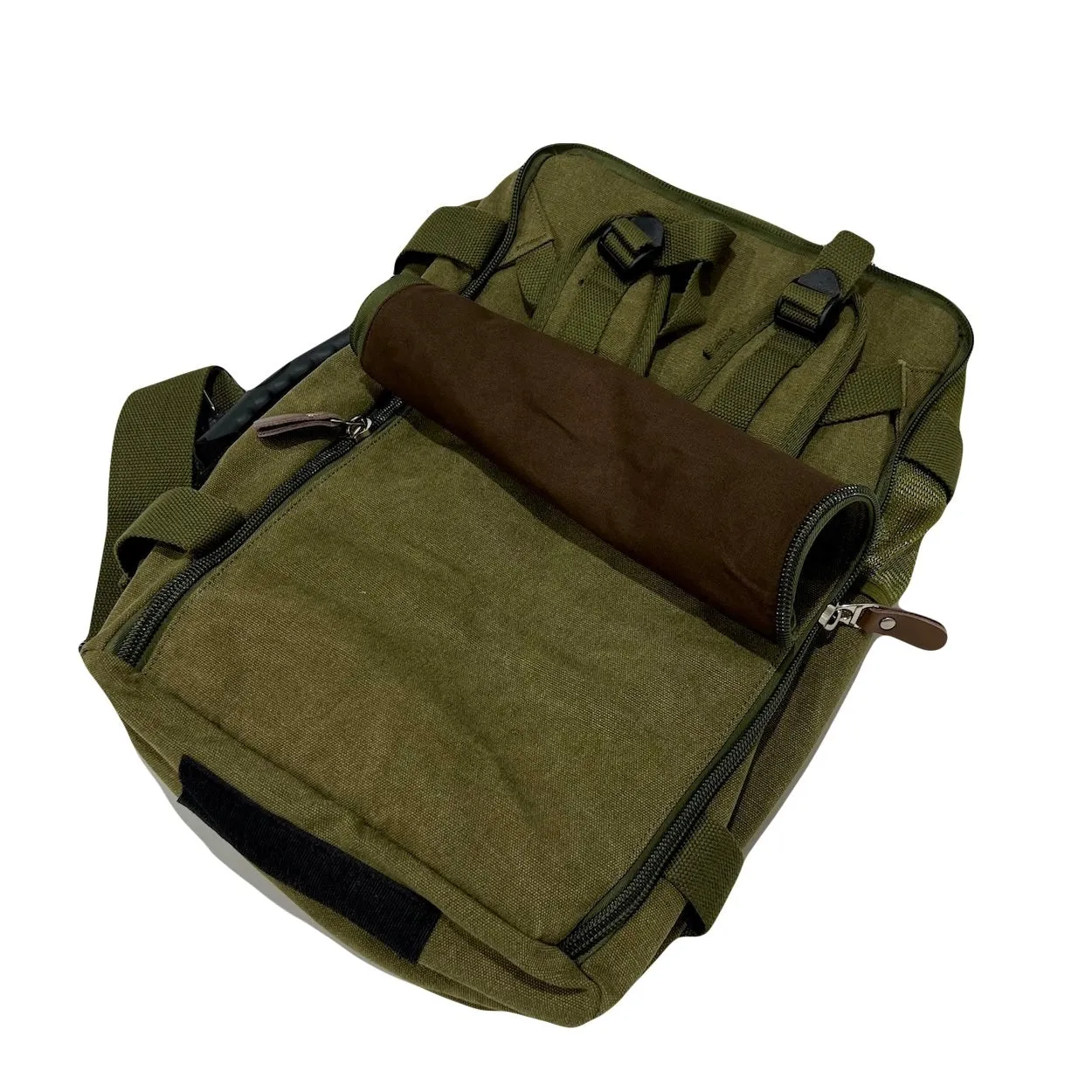 Backpacks Kinda Pro Canvas & Leather Hid-able Back Straps In 3 Colors