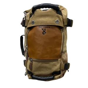 Backpacks Kinda Pro Canvas & Leather Hid-able Back Straps In 3 Colors