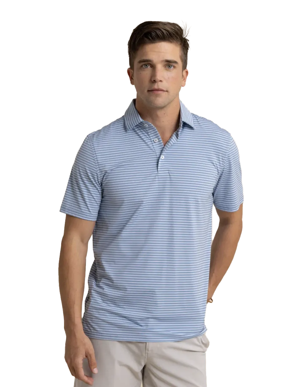 Brrreeze Beattie Strp Polo Windward Blue