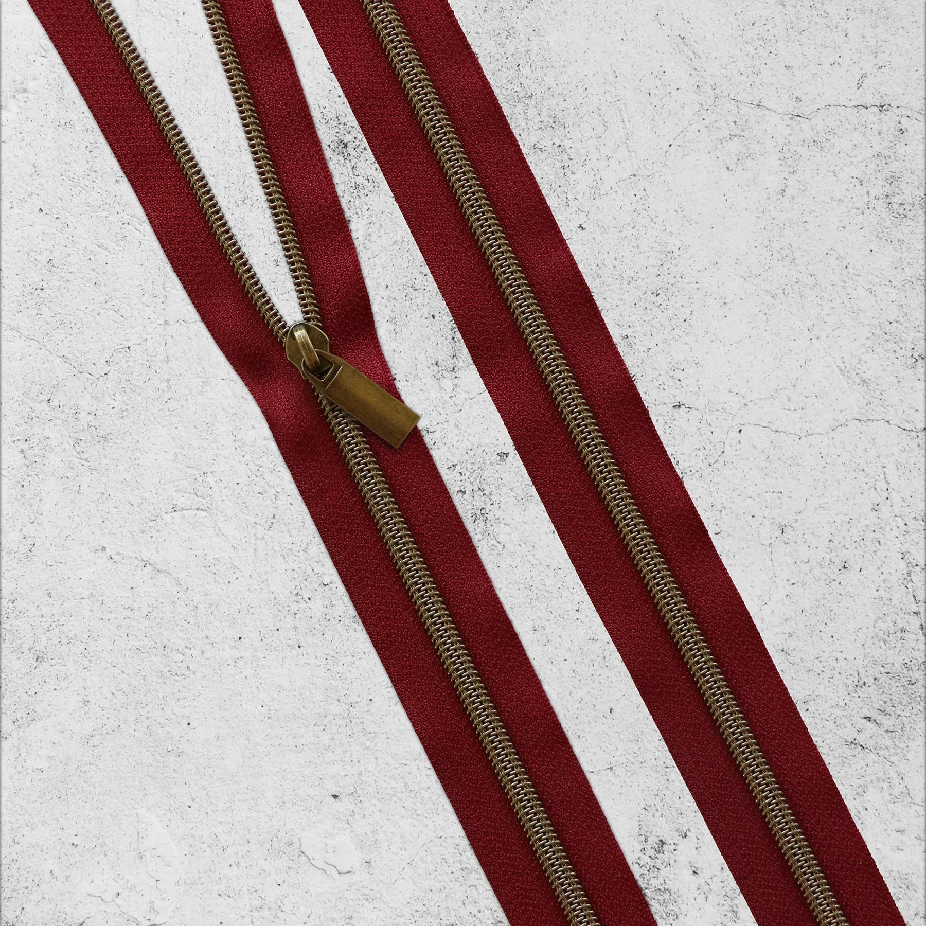 Burgundy Nylon Coil Zippers