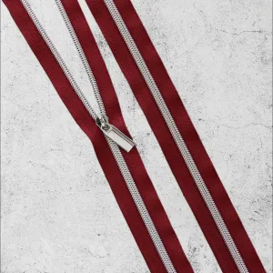 Burgundy Nylon Coil Zippers