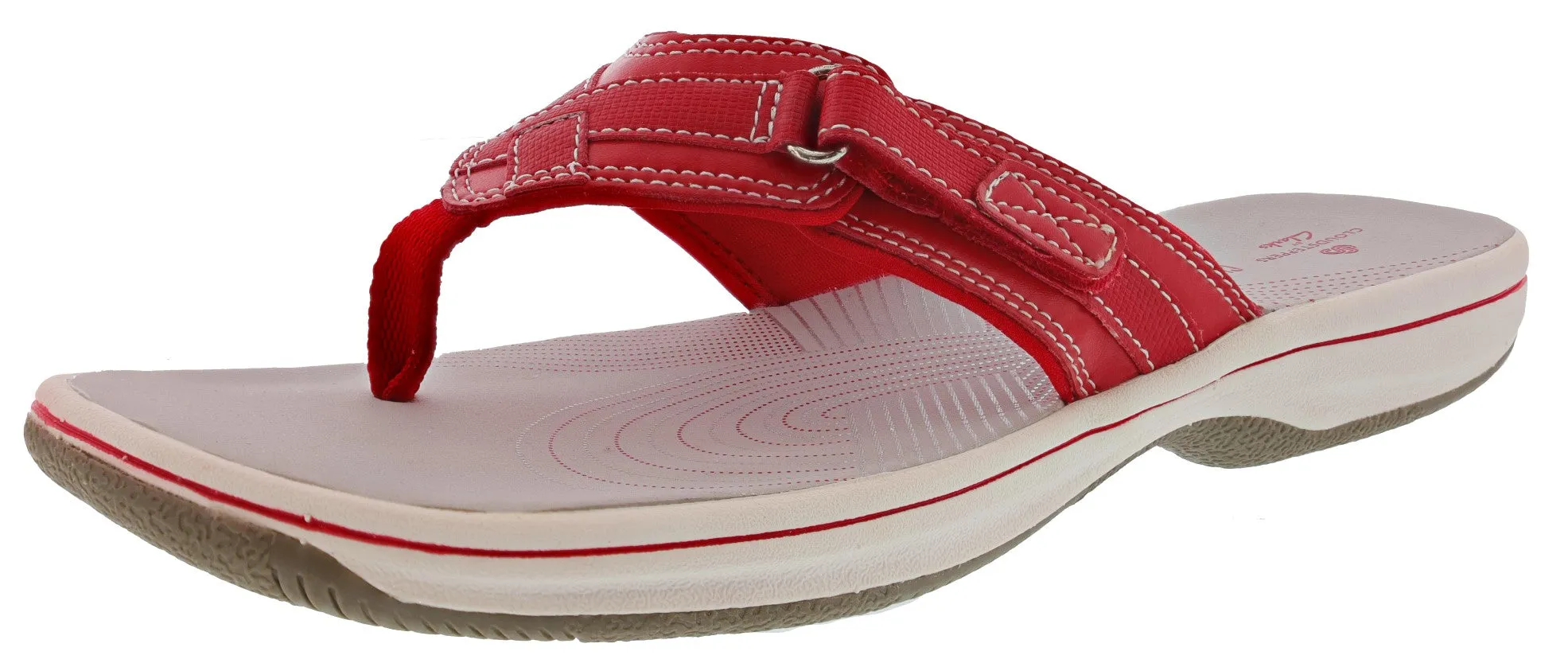 Clarks Women Sandals Lightweight Flip Flops Breeze Sea