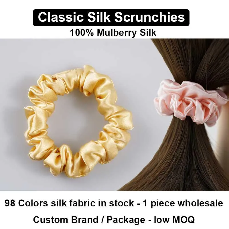 Classic Silk Scrunchies - custom and wholesale