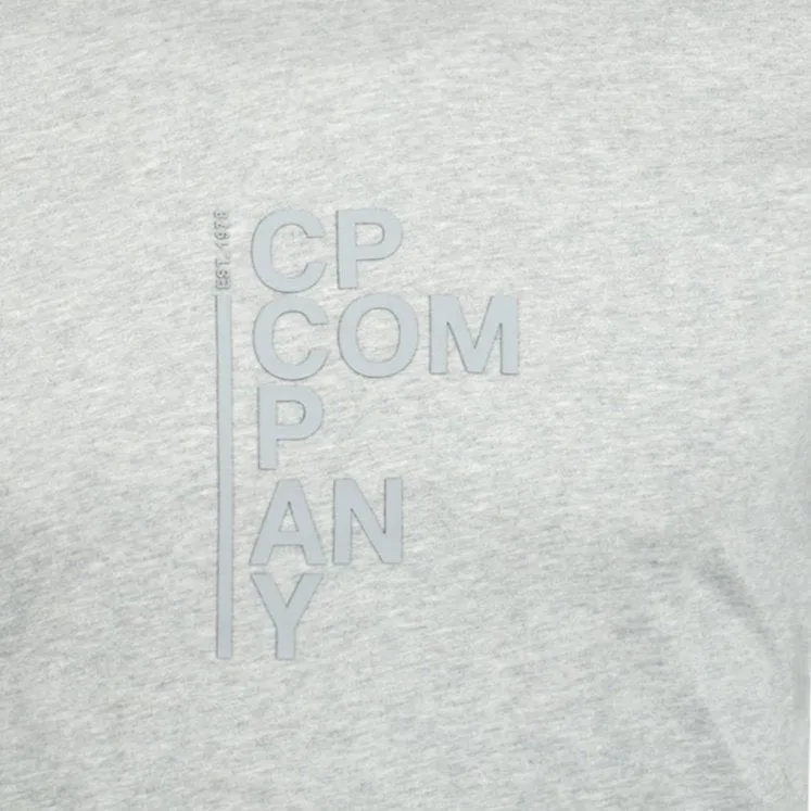 CP COMPANY Writing Logo Print T-Shirt Grey