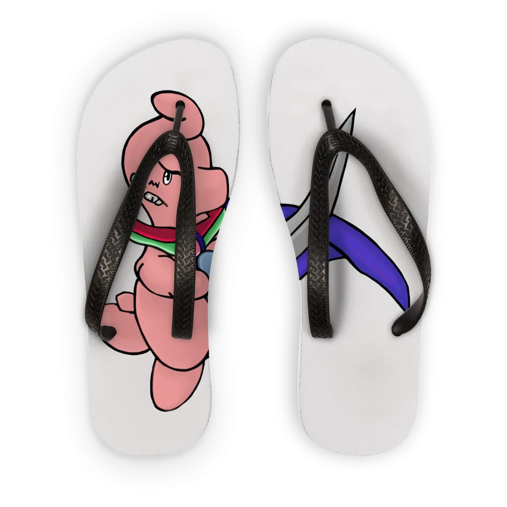 Curswordsman Adult Flip Flops