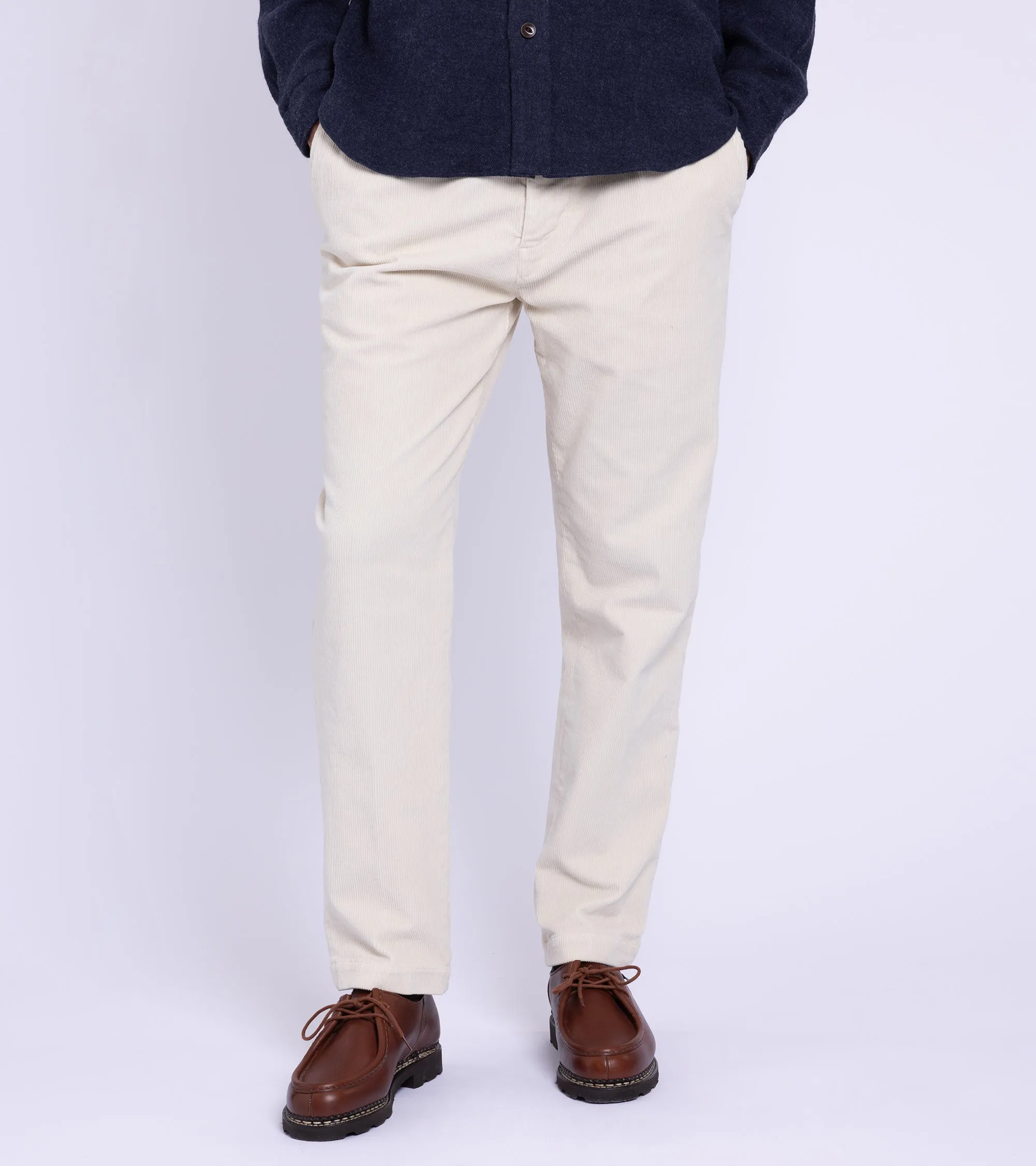 East Harbour Surplus Oxnard Washed Corduroy Easy Trousers: Off White