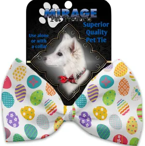 Easter Eggs Pet Bow Tie Collar Accessory With Velcro