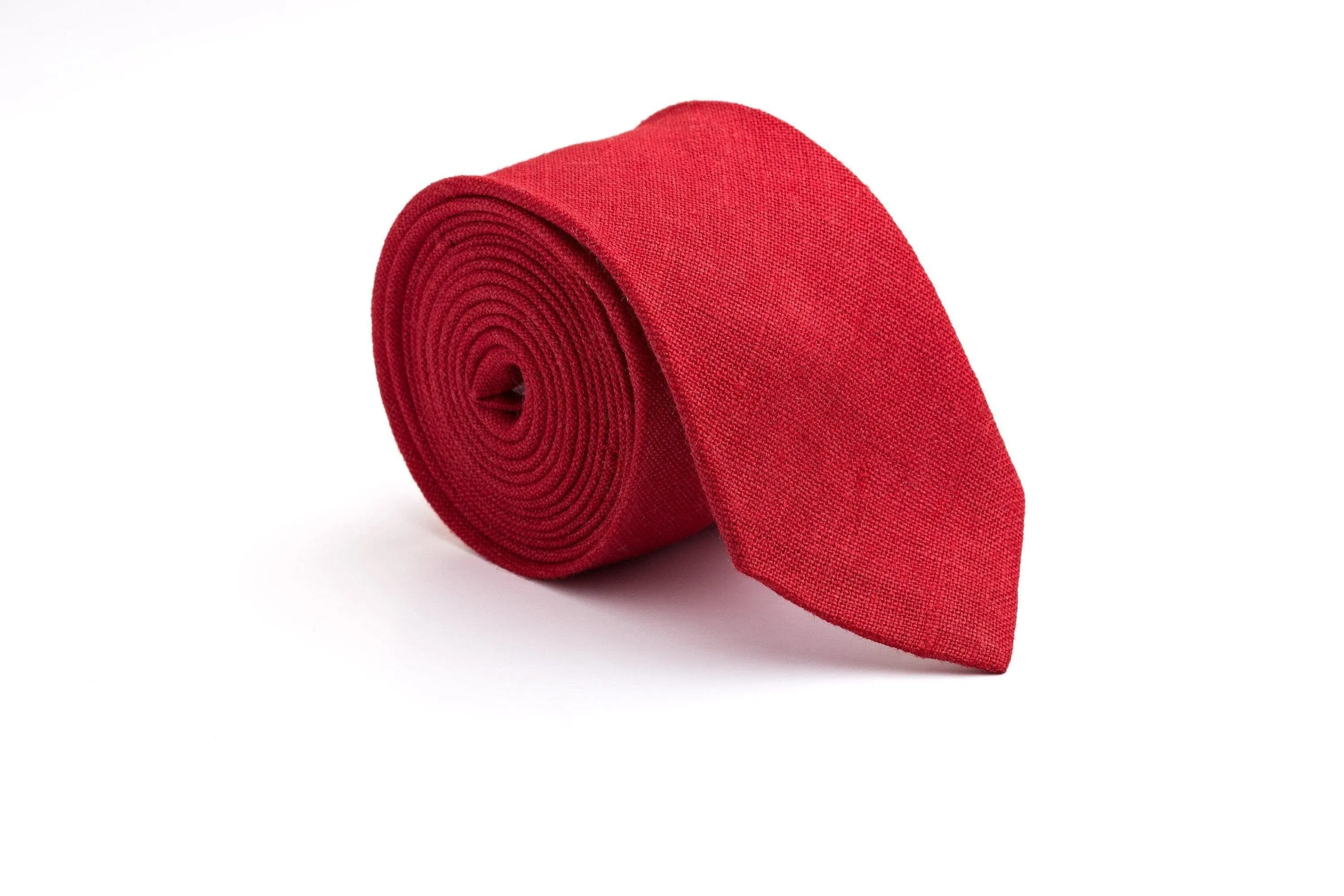 Elegant Red Slim Necktie for Weddings and Special Occasions | Men's Neckties