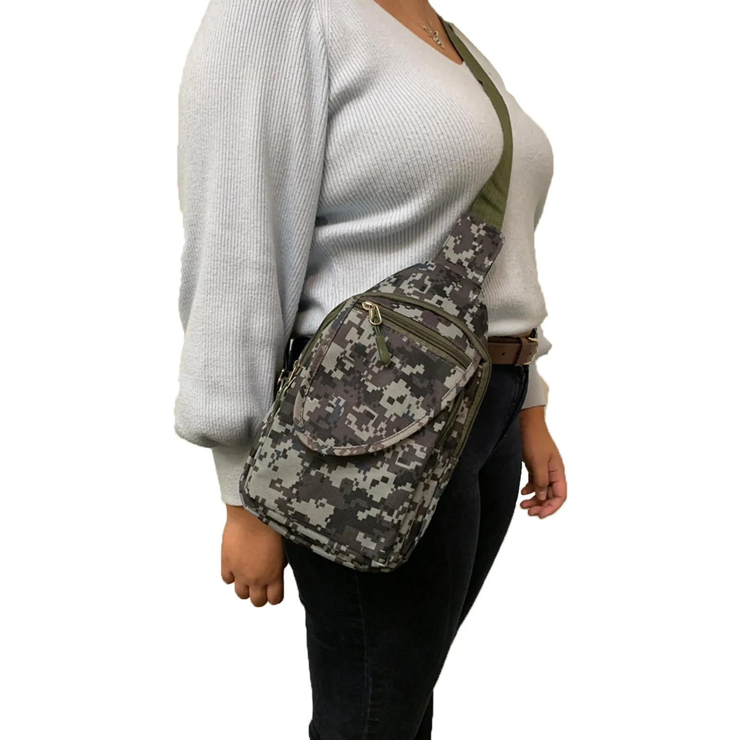 Empire Cove Digital Camo Crossbody Chest Sling Shoulder Bag Backpack