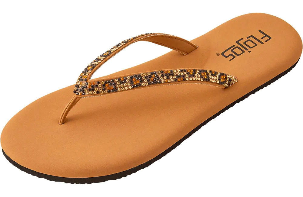 Flojos Womens Spark Tan Leopard