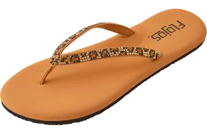 Flojos Womens Spark Tan Leopard