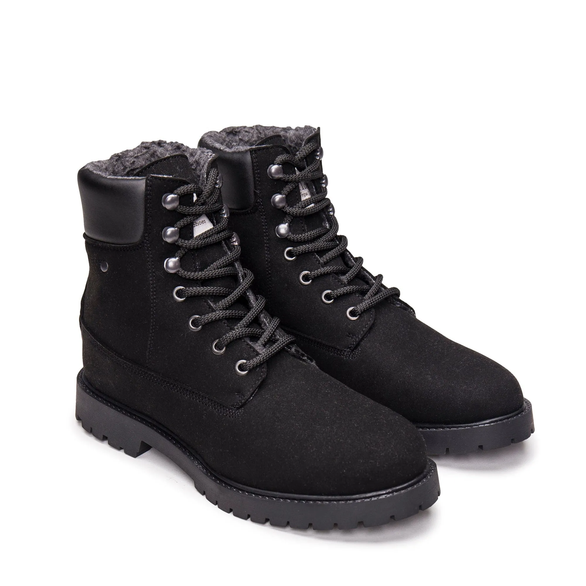 Gadea Vegan Suede Unisex Insulated Mountain Boots | Black