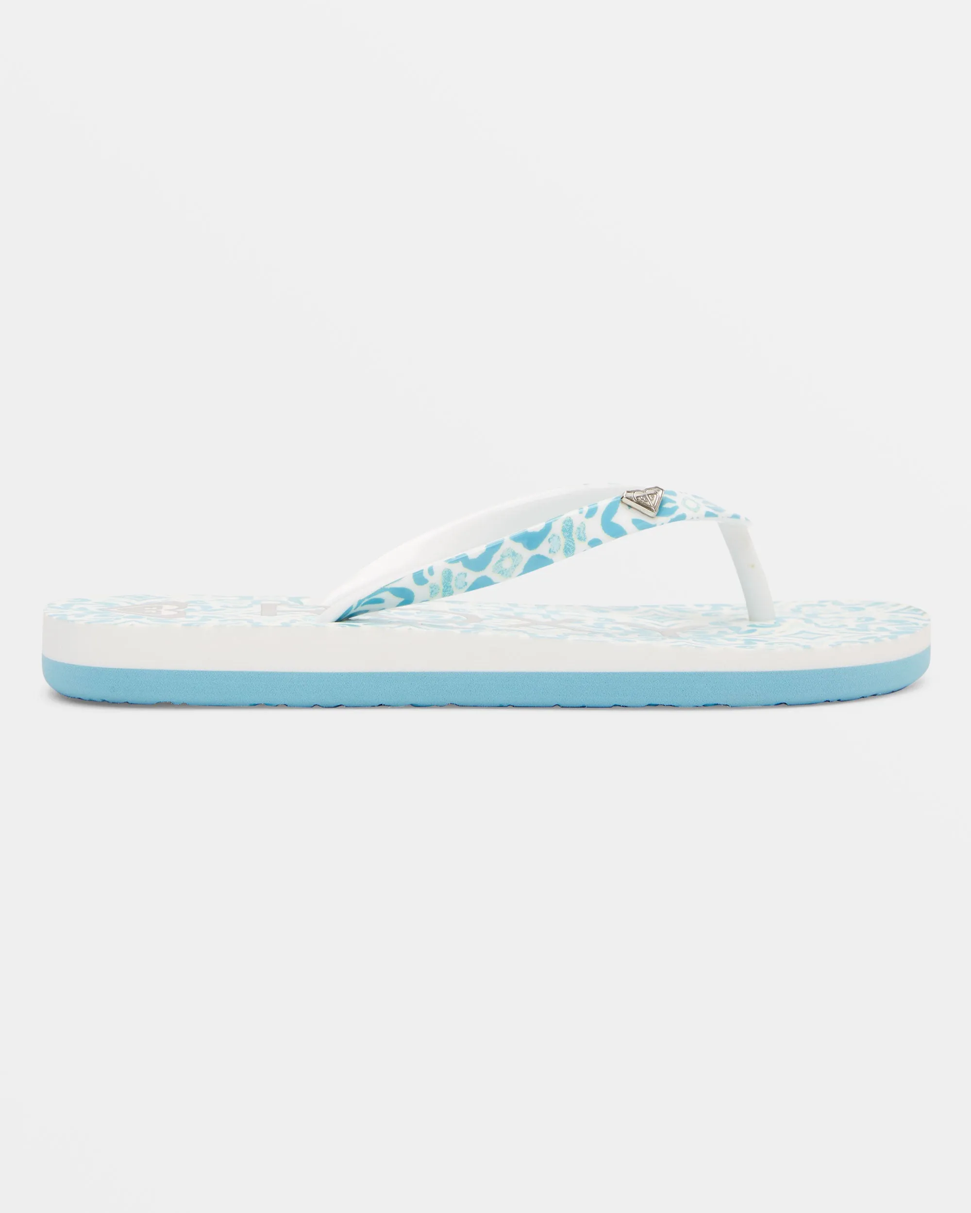 Girls 4-16 Pebbles Sandals - Blue/White Print