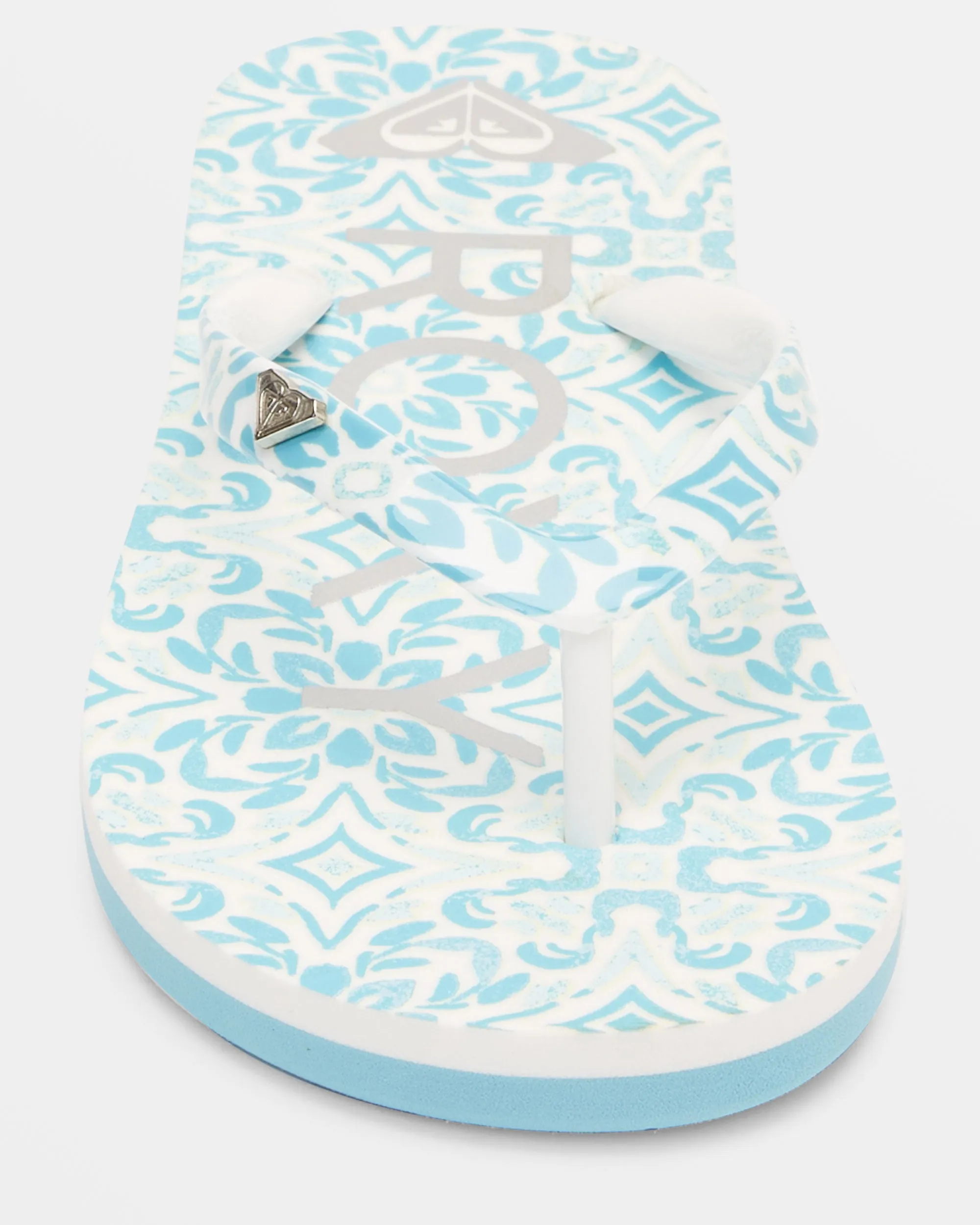 Girls 4-16 Pebbles Sandals - Blue/White Print