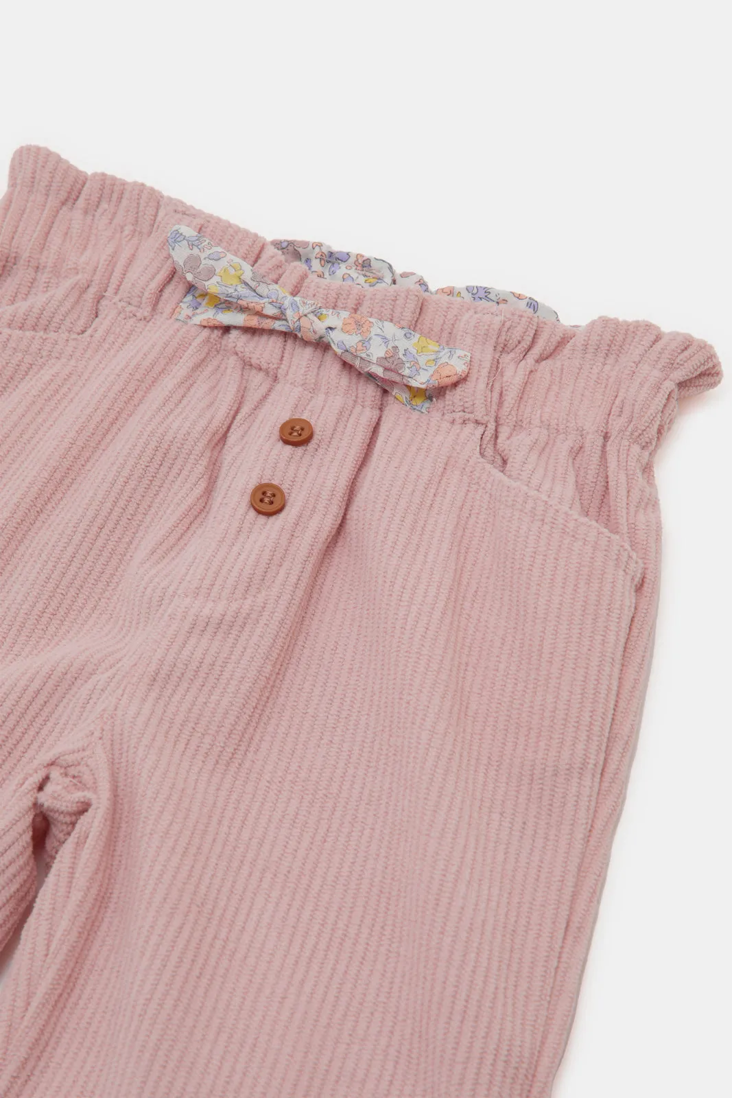 Infant Girls Pink Corduroy Trousers