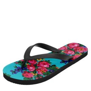 Kokum's Revenge Sky Flip Flops