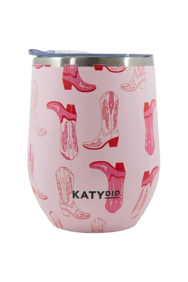 Light Pink Western Boots Wholesale Insulated WINE TUMBLER