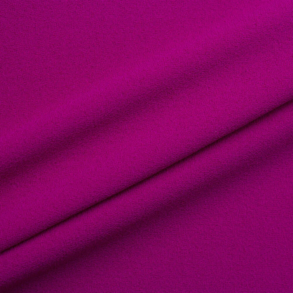 Magenta Pink Microfibre Double Twist Crêpe