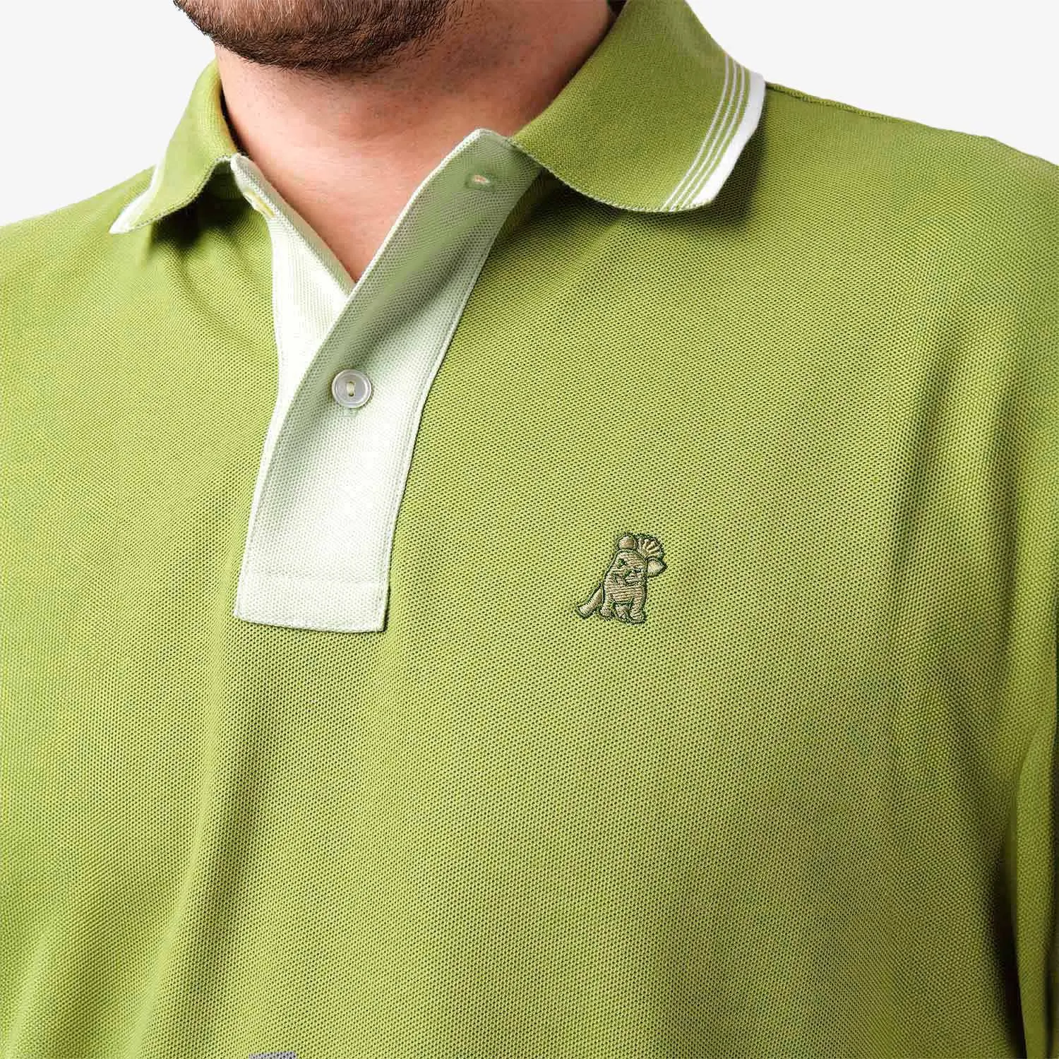 Men's Contrast Placket Polo Shirt