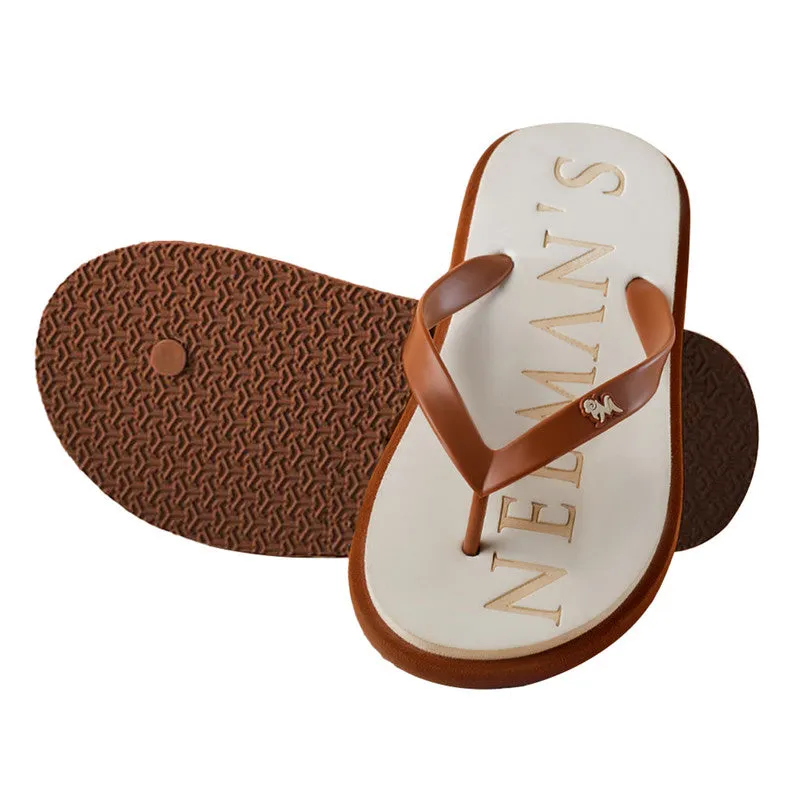 Neeman's Eco Classic Slippers | Ivory & Brown | Lightweight