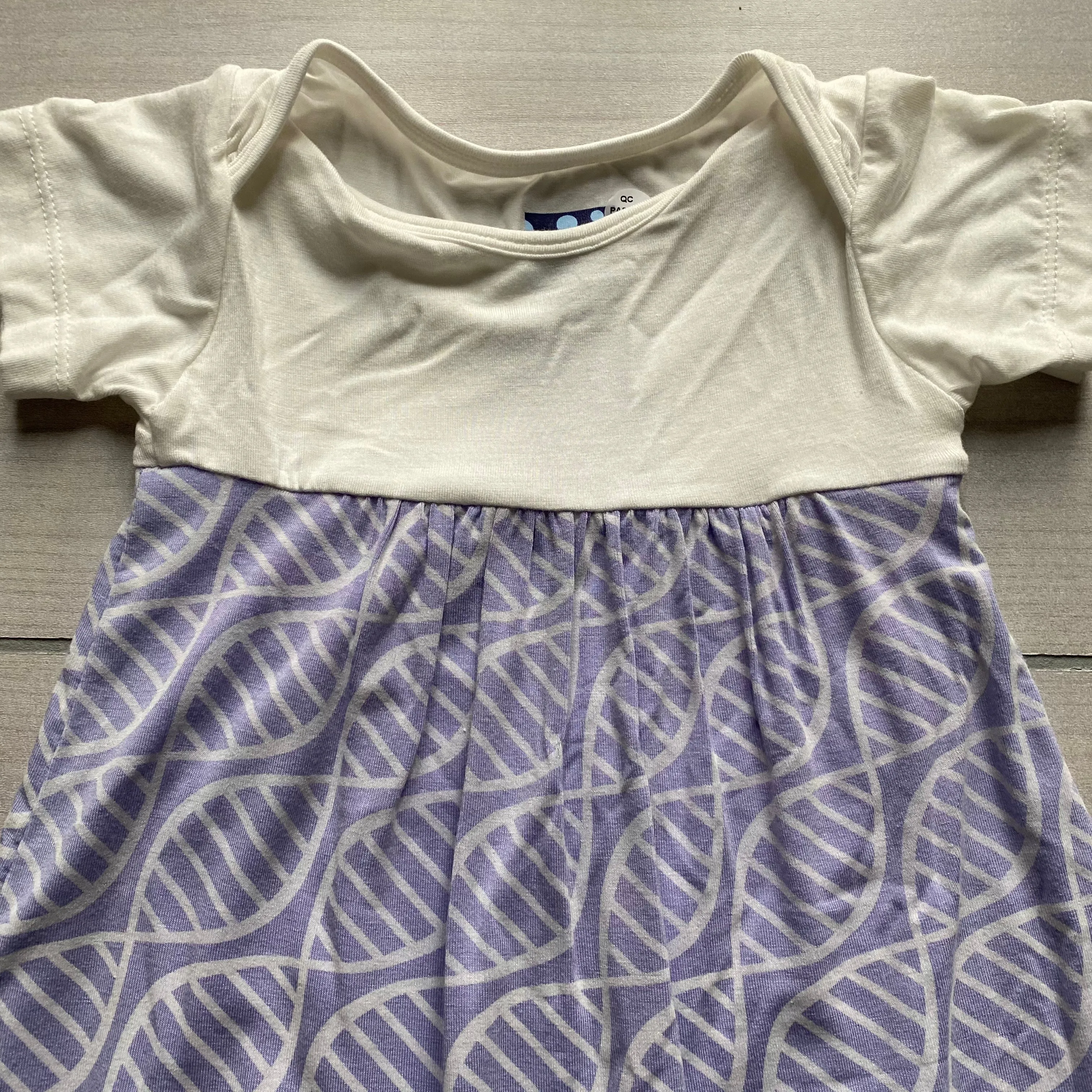 NEW Kickee Pants Purple Lilac Double Helix Pattern Dress