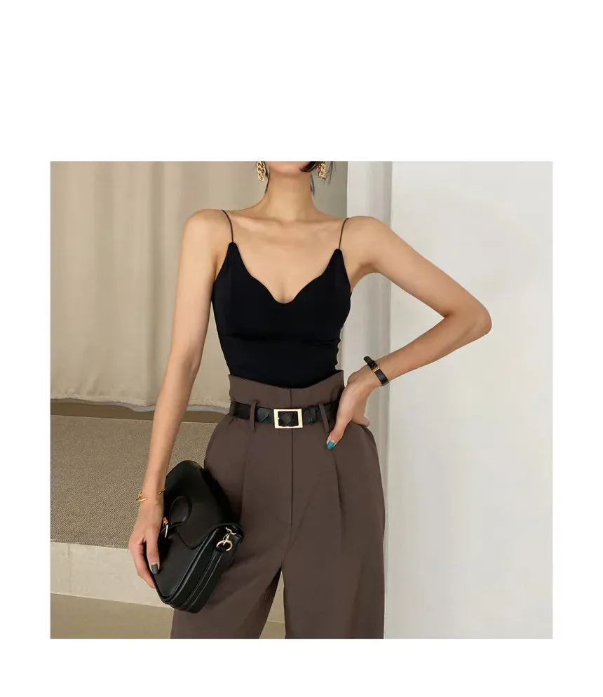 Office Lady Blazer Suits Vintage Two Piece Set Women Long Sleeve Short Blazer   High Waist Wide Leg Long Pants 2 Piece Outfits