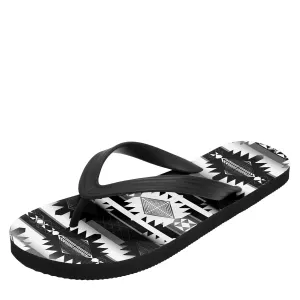 Okotoks Black and White Flip Flops