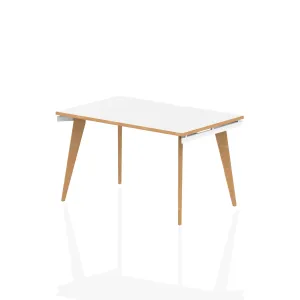 Oslo Starter Desk - Rectangular MFC Table, Self-Assembly, Wooden Legs, Natural Wood Frame, 5-Year Guarantee, 1200/1400/1600x800mm