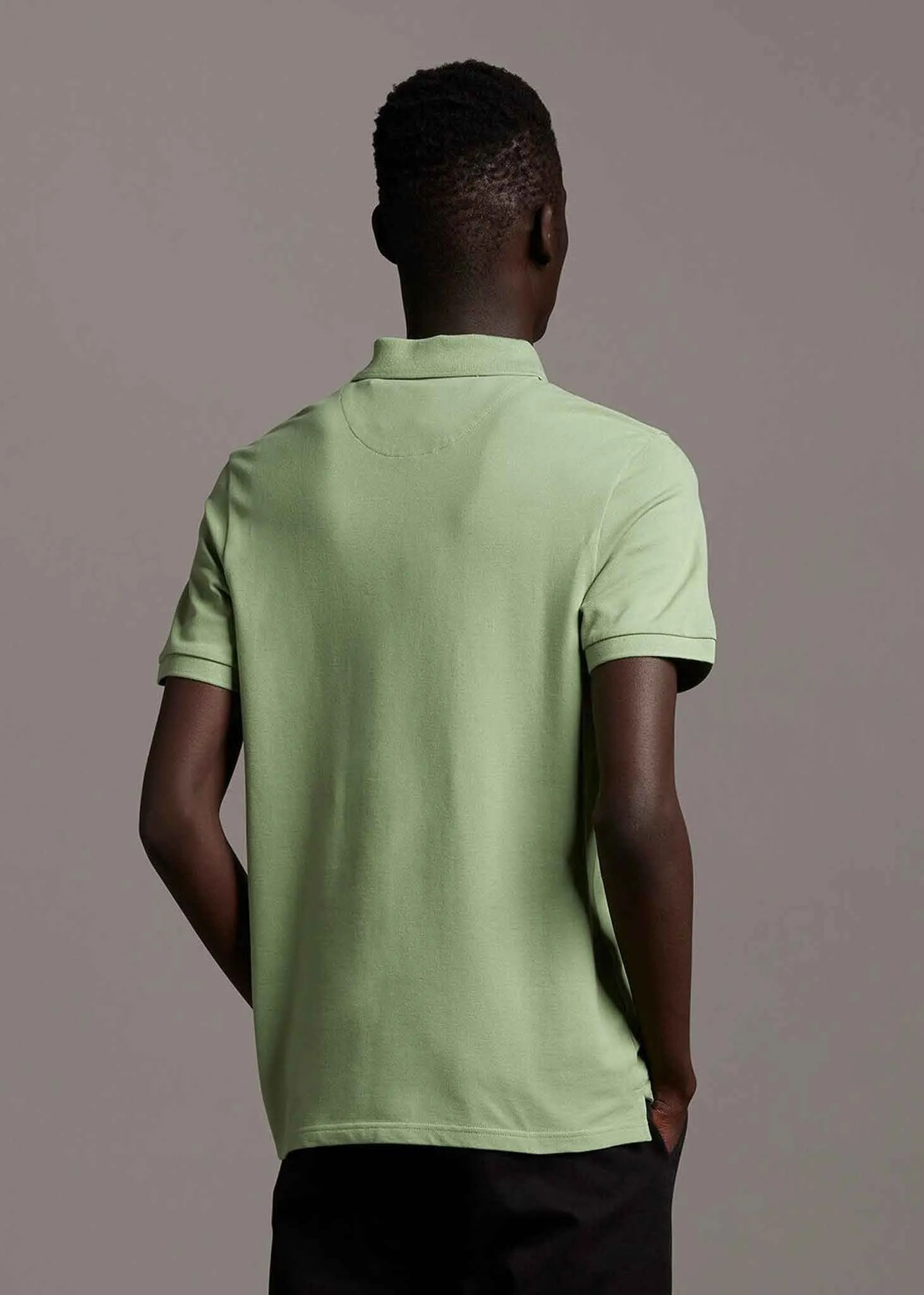 Plain polo shirt - fern green