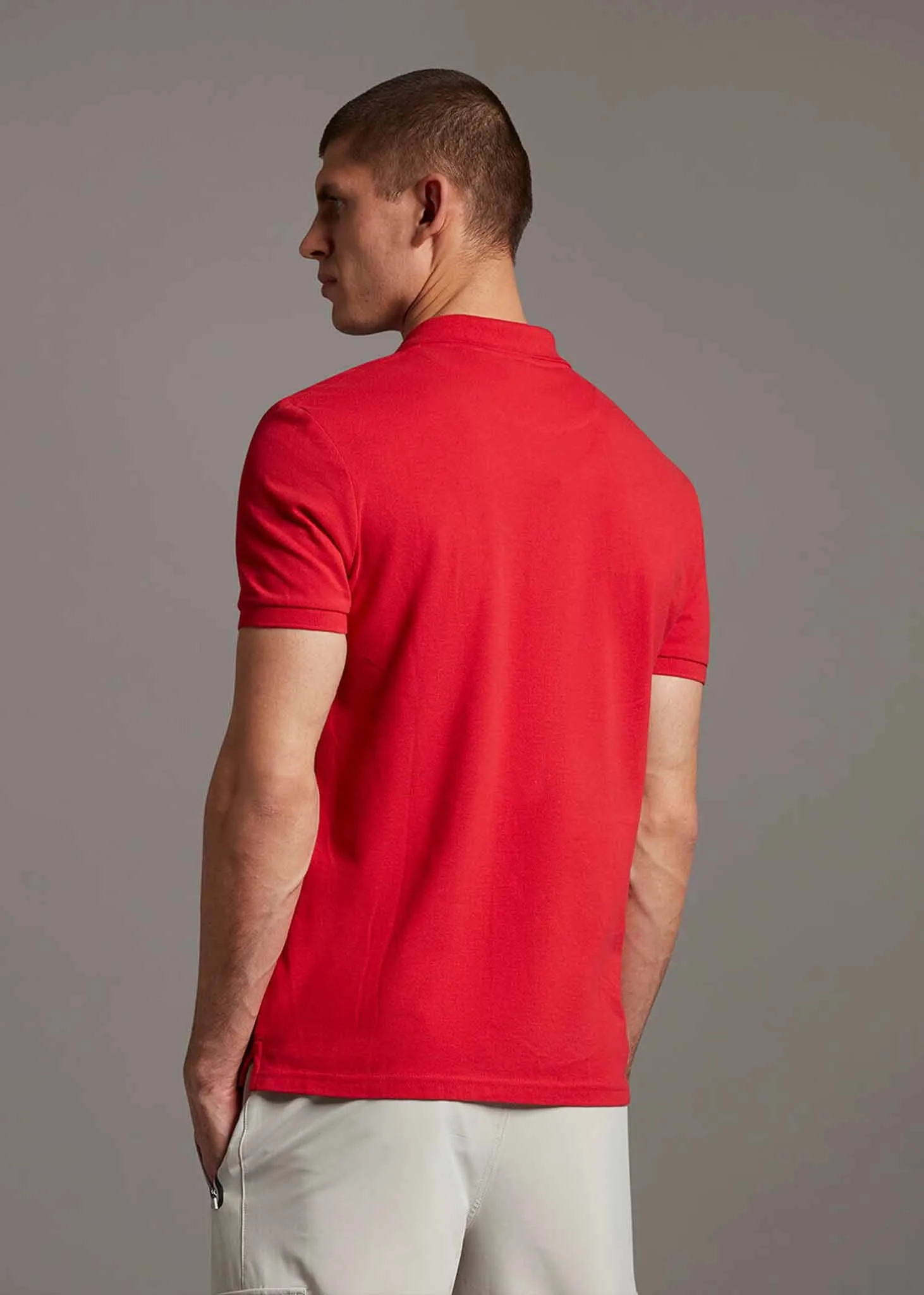 Plain polo shirt - gala red