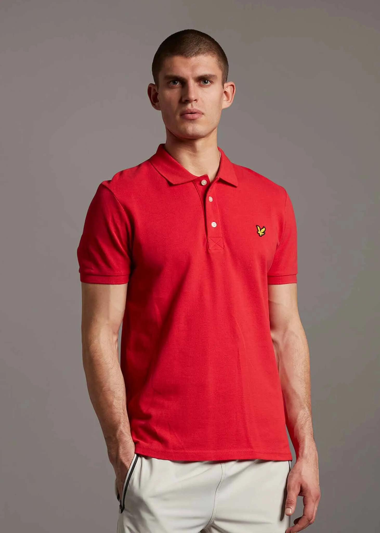 Plain polo shirt - gala red