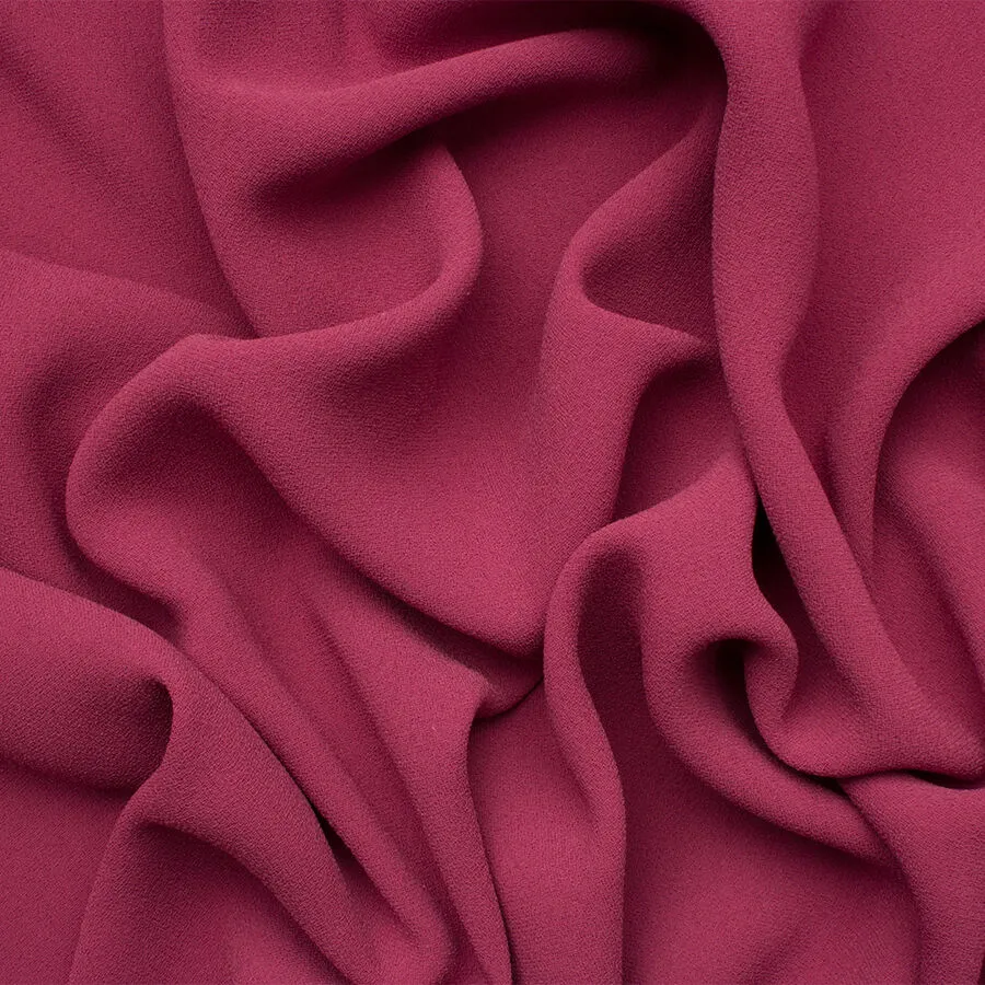 Plum Microfibre Double Twist Crêpe