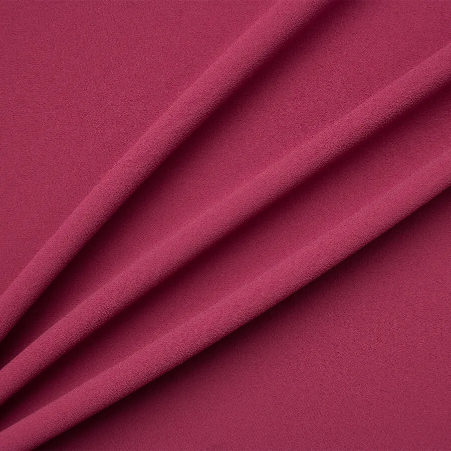 Plum Microfibre Double Twist Crêpe