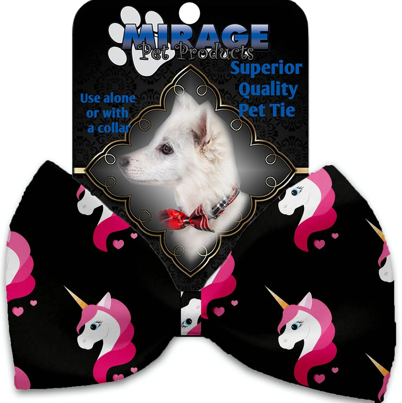 Pretty Pink Unicorns Pet Bow Tie