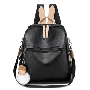 PU Leather Large Capacity Backpacks For Girls