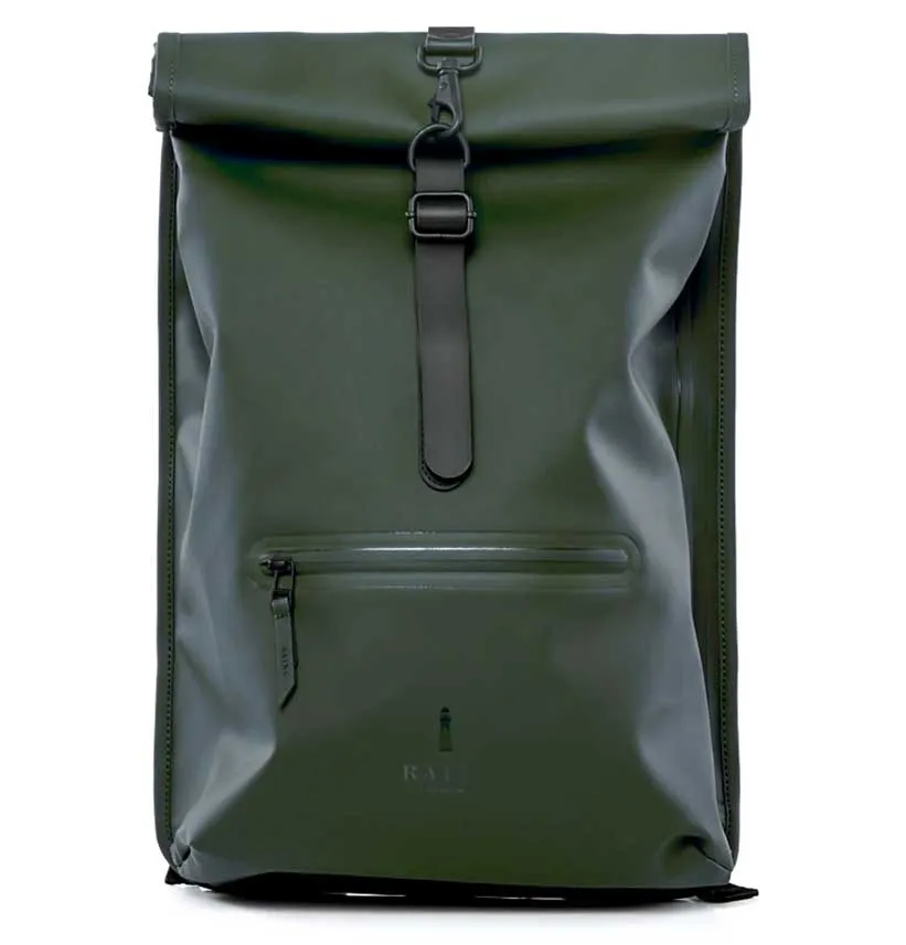 RAINS Rolltop Rucksack – Green