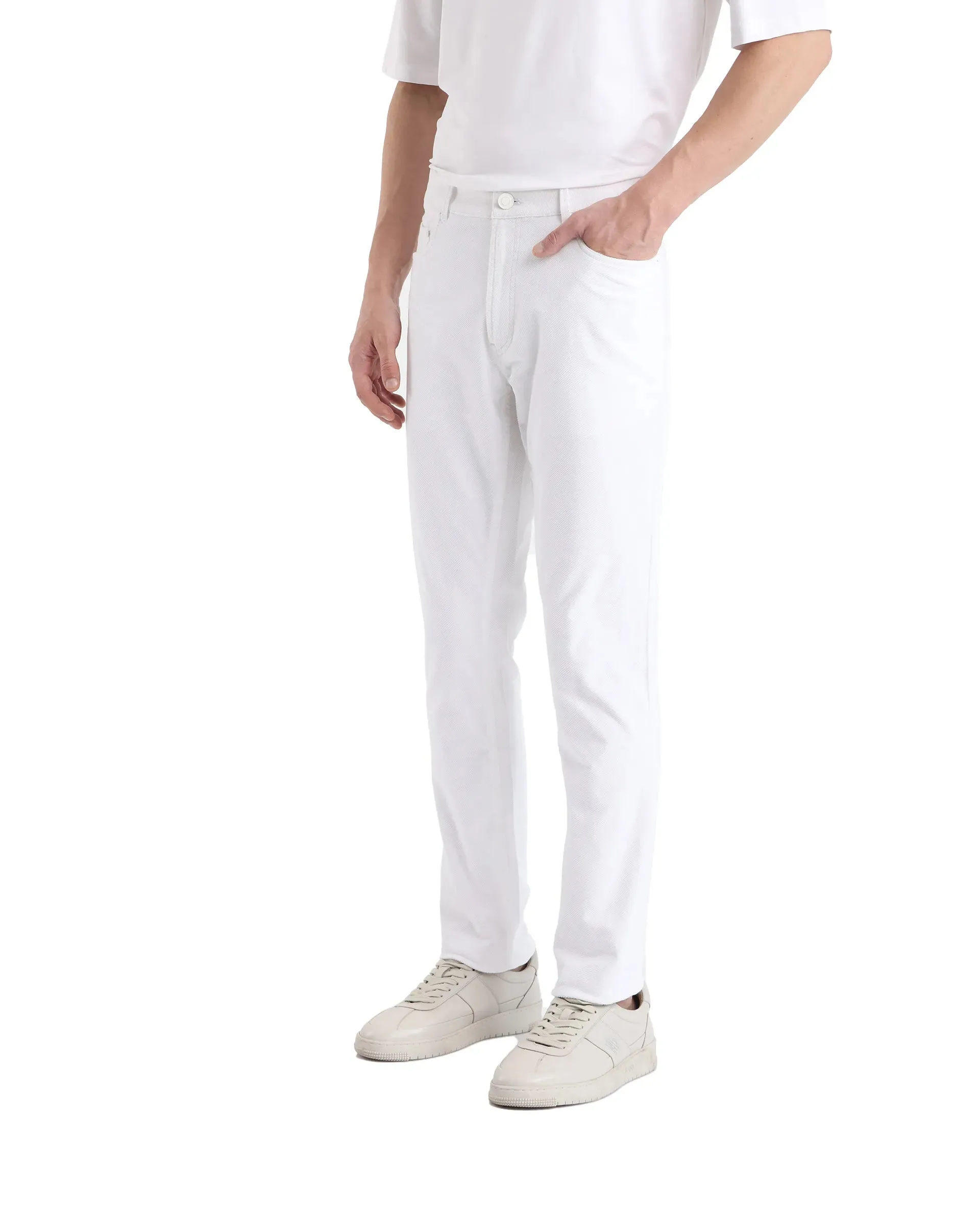 Rare Rabbit Men Nahor White Button Closure Regular Fit Plain Trouser