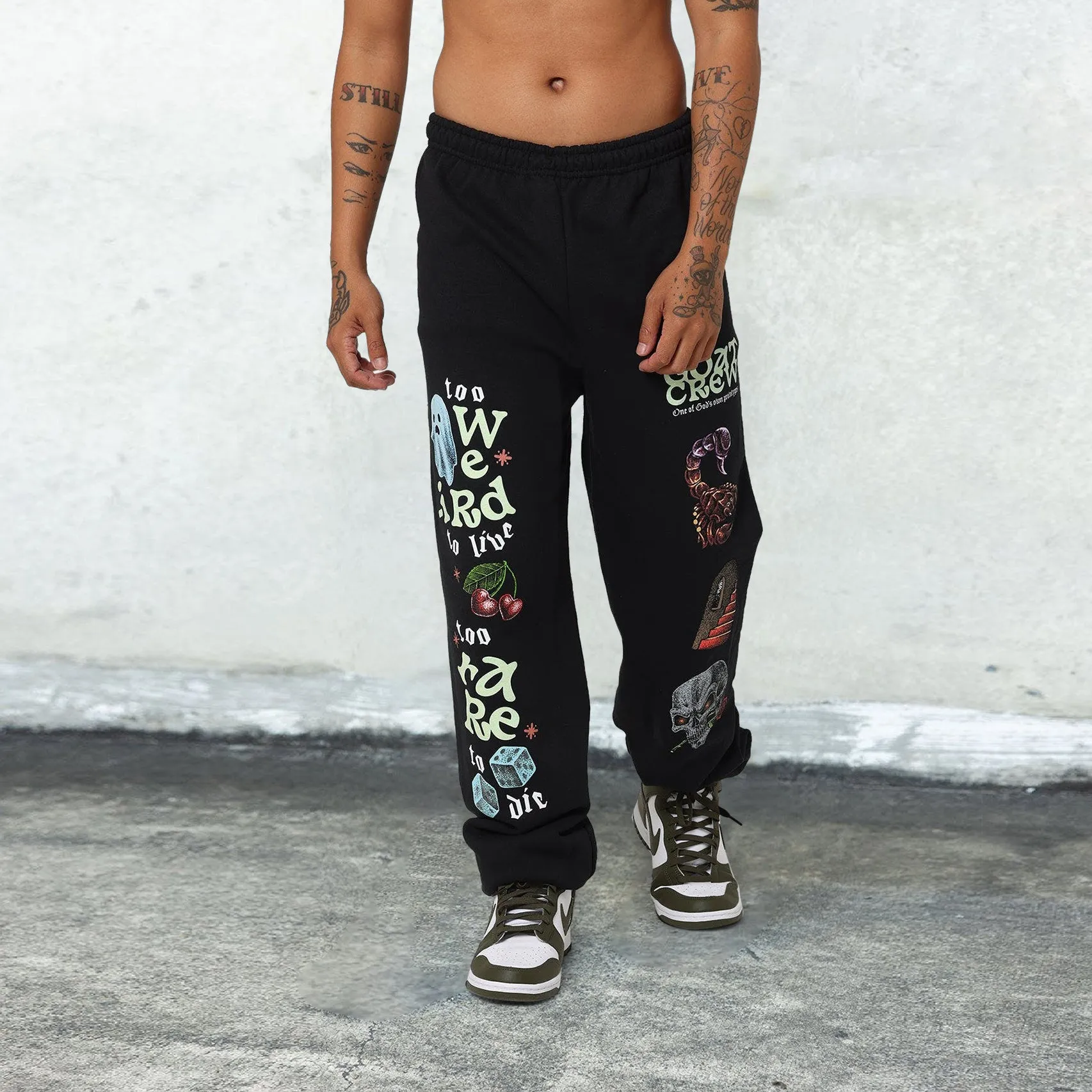 Retro trendy hip-hop fashion trousers