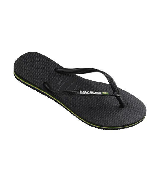 Slim Brazil Flip Flops Black