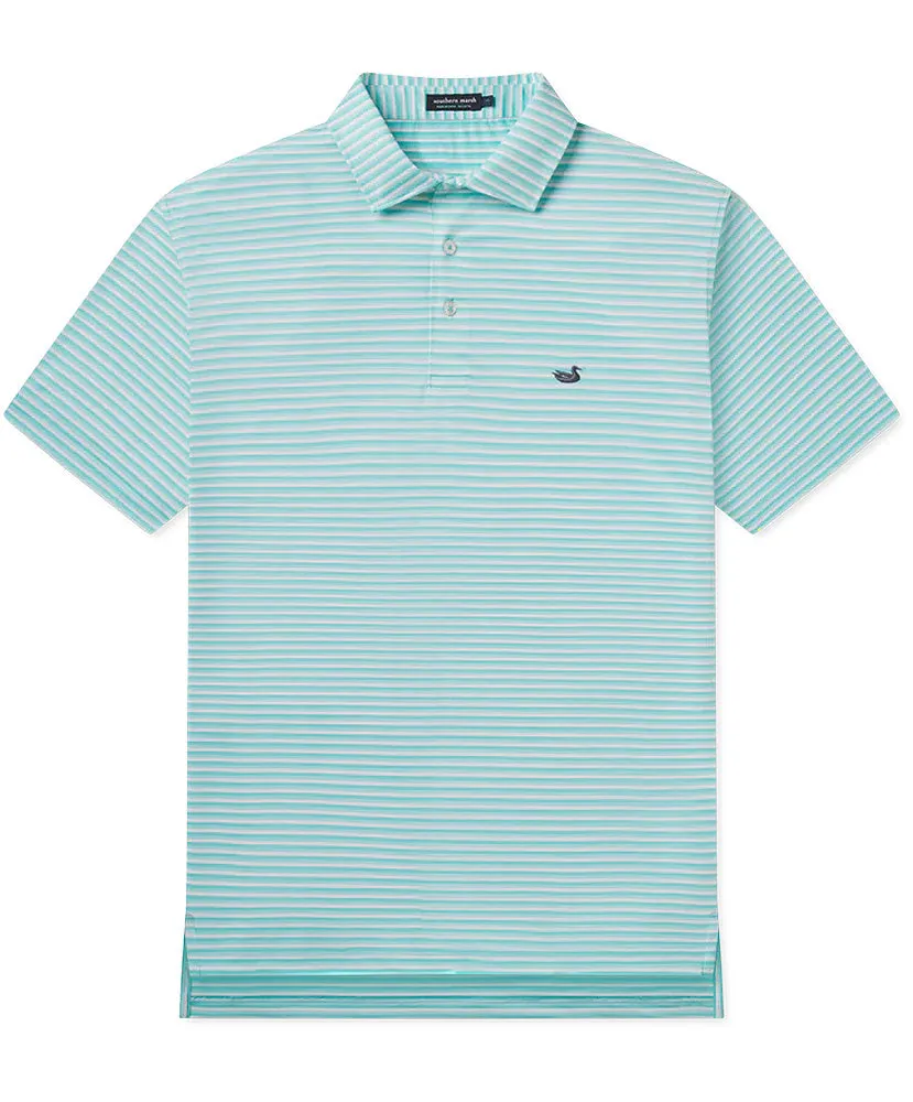 Southern Marsh - Bermuda Performance Polo - Domingo Stripe