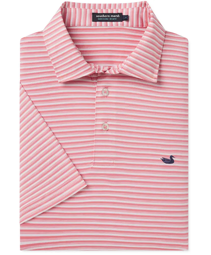 Southern Marsh - Bermuda Performance Polo - Domingo Stripe