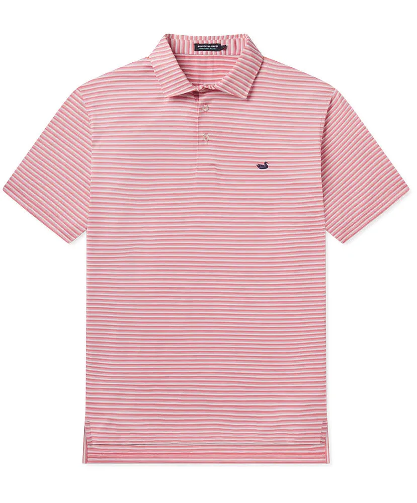 Southern Marsh - Bermuda Performance Polo - Domingo Stripe