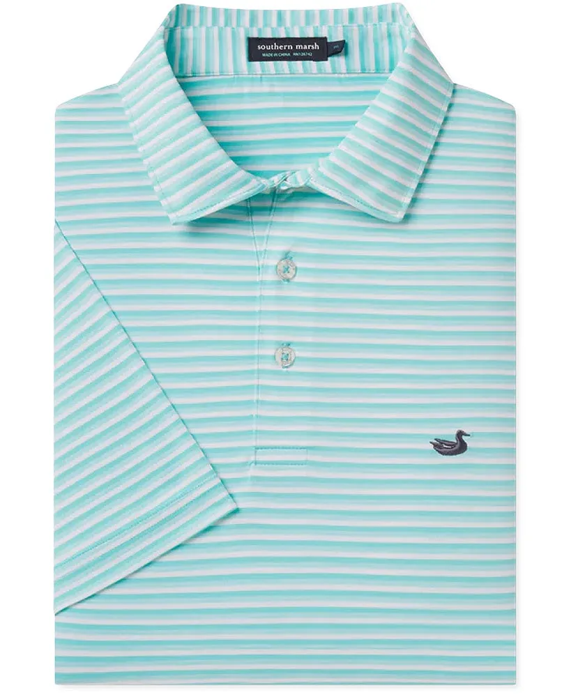 Southern Marsh - Bermuda Performance Polo - Domingo Stripe