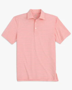 Southern Tide Men's Brreeze Bowen Stripe Performance Polo / Rose Blush