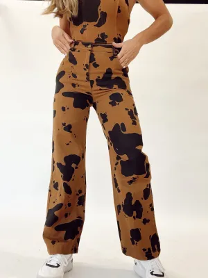 Step Into This Cow Print Pants