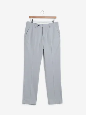 WES Formals Light Grey Slim Fit Trousers